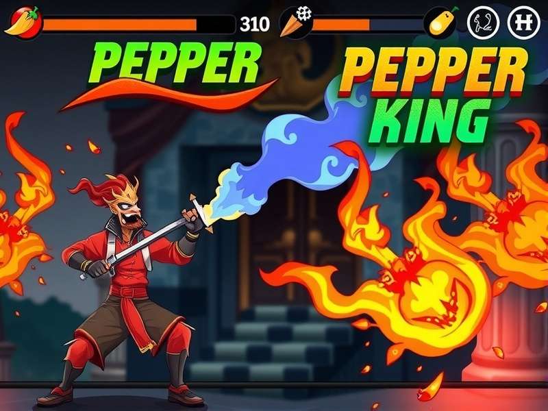 Pepper Fury King combat screenshot showing spicy attacks
