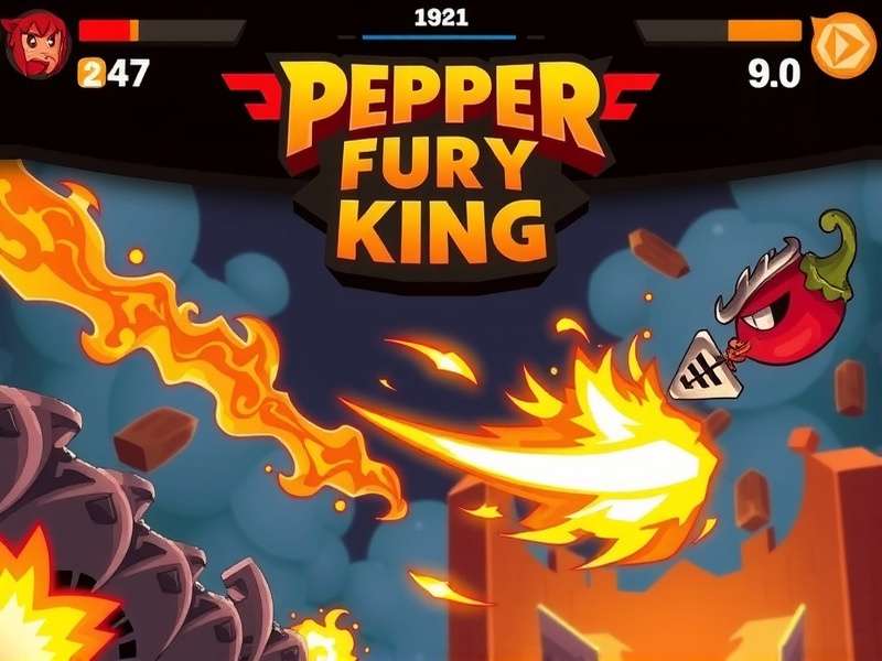 Pepper Fury King game banner showing spicy action